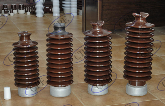 ANSI 57-6 12.5kN عوازل أفقية من البورسلين البني